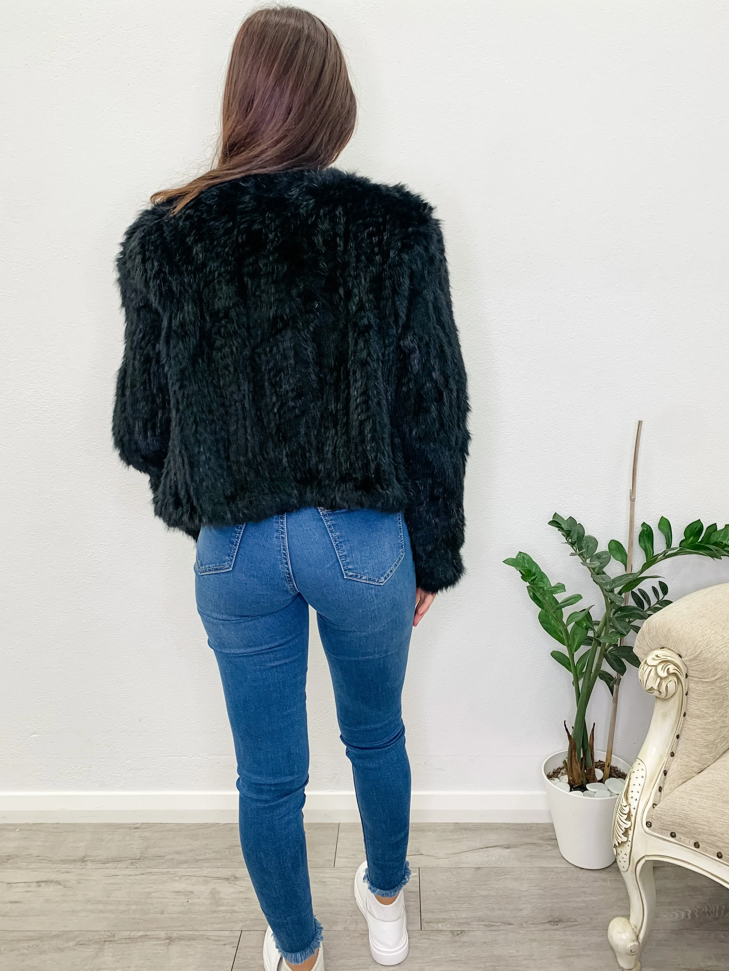 Esmaee Assure Fur Jacket Black