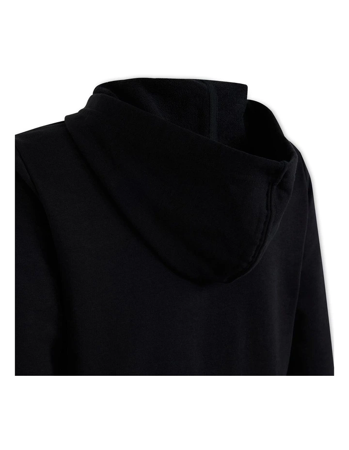 Essentials Two-Colored Big Logo Cotton Hoodie in Black/Red
