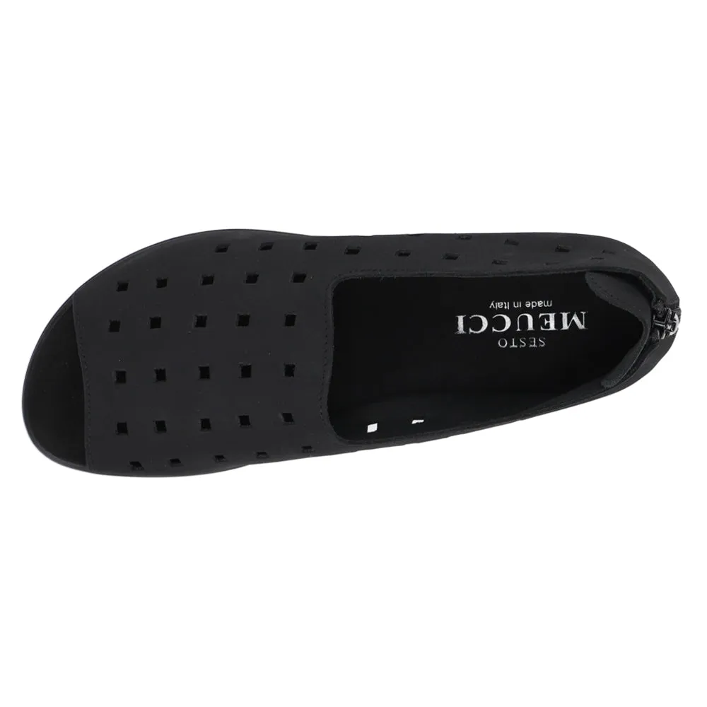 Evonne Nubuck Cut-Outs Slip On Flats