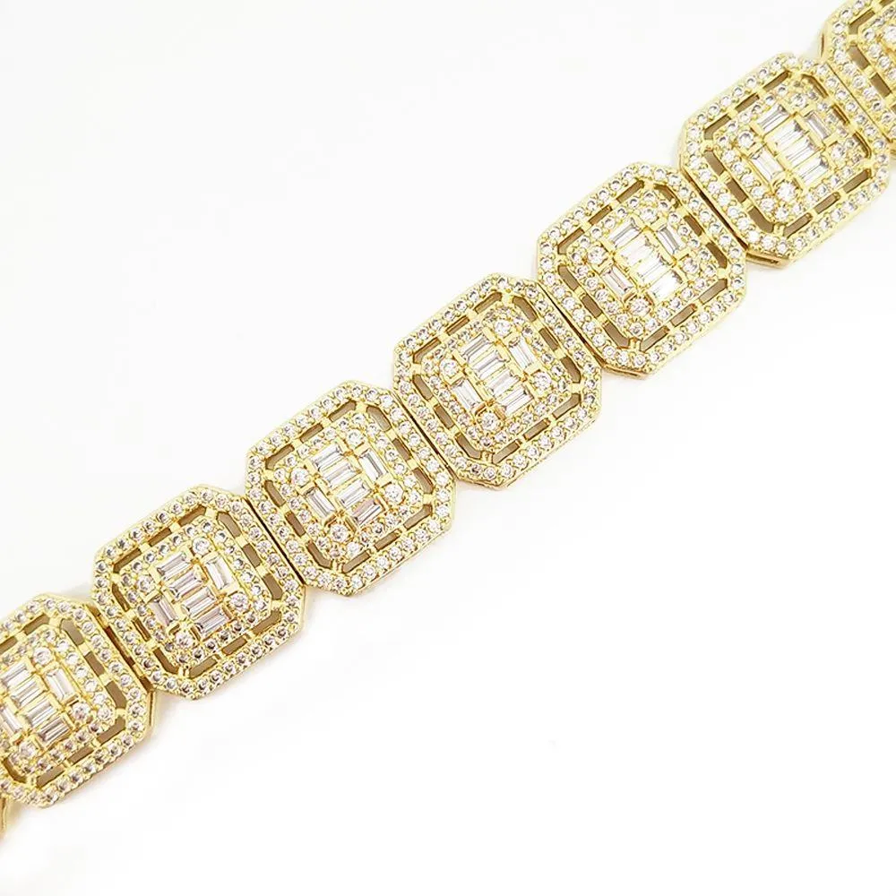 Exotic Baguette Ice Custom Bling Bling Bracelet