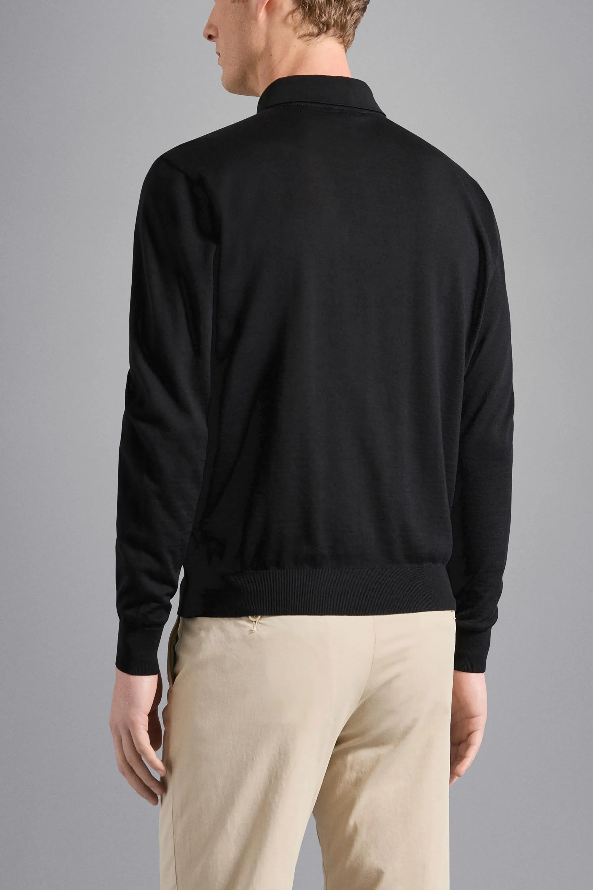 Extra Fine Merino Polo Navy