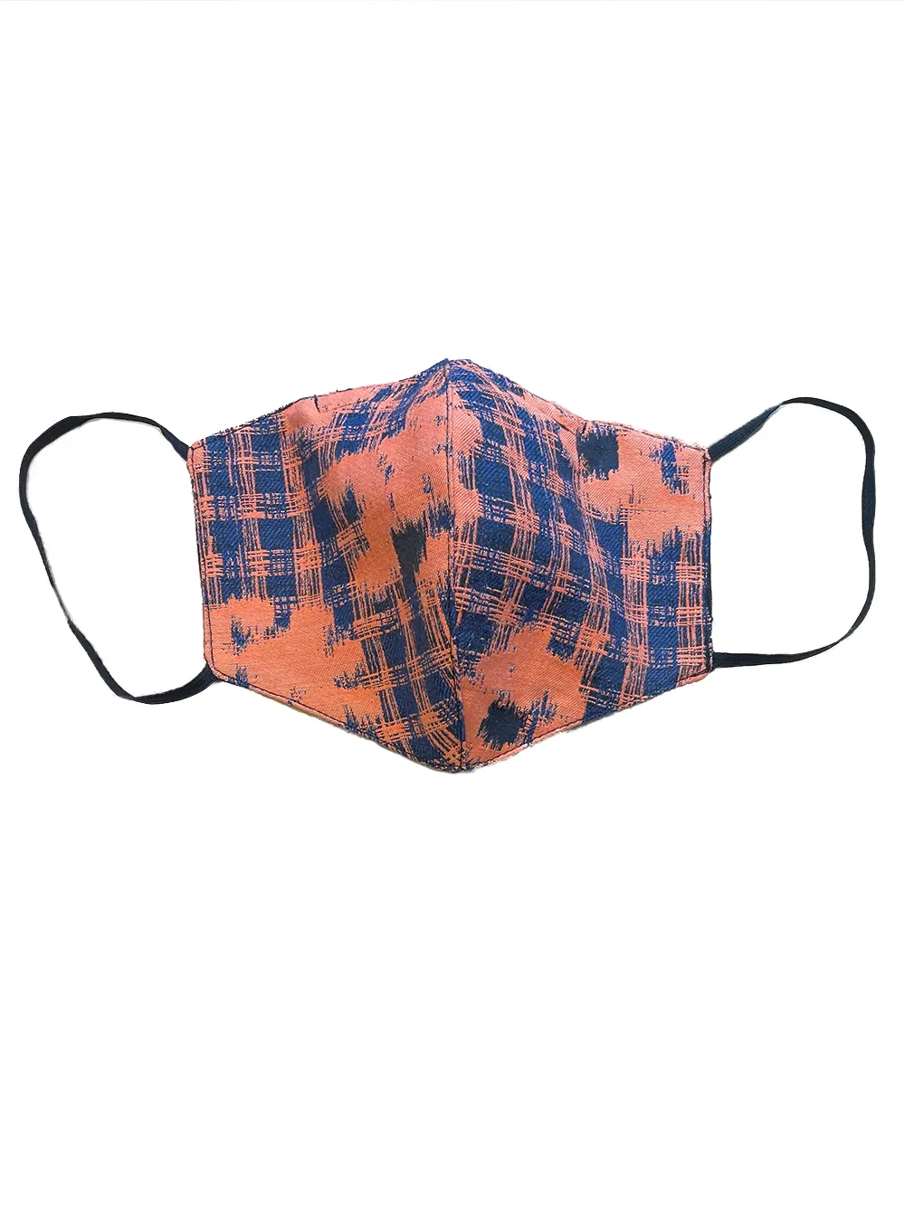 Face Mask - Orange Blue Flowers
