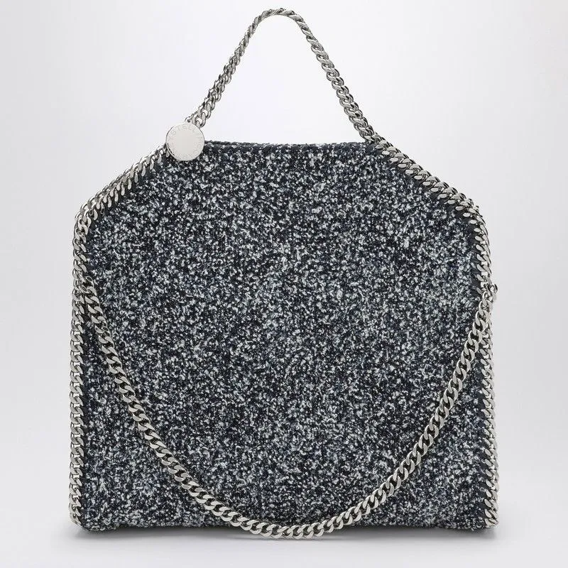 Falabella Bouclé blue mélange bag