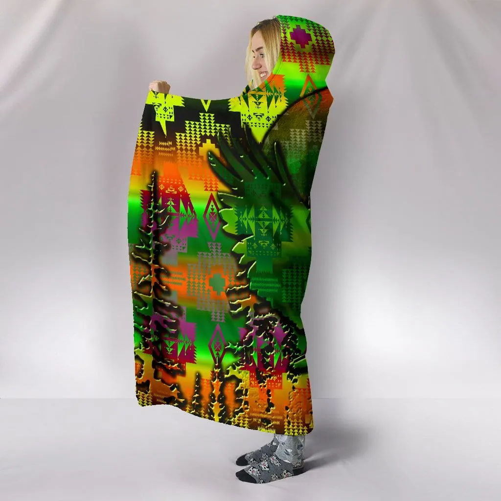 Fall Eagle Dance Hooded Blanket