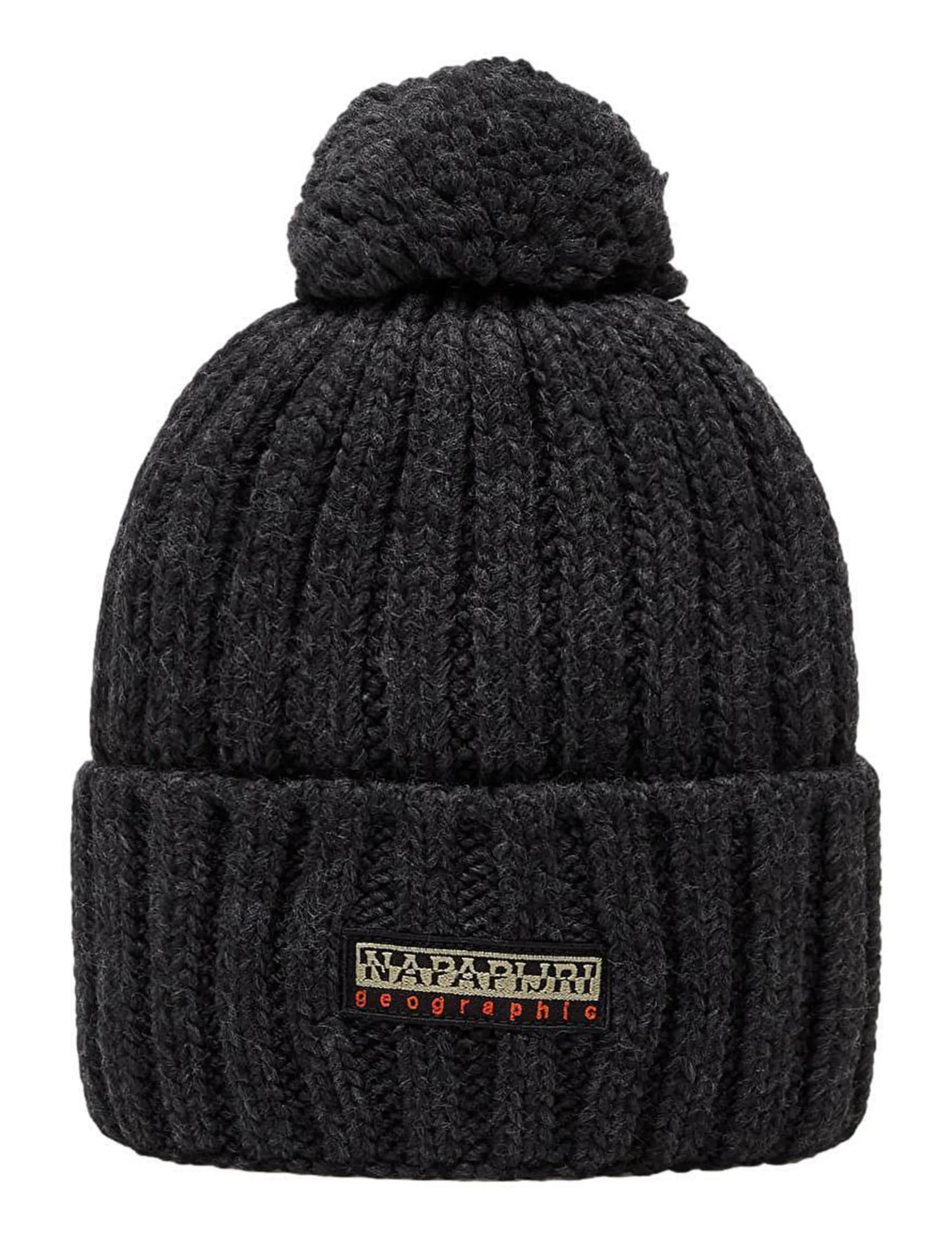 Fea Pom Beanie Hat - Dark Grey Melange