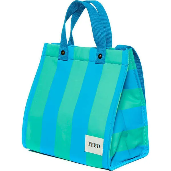FEED Lunch Bag, Blue Cabana Stripe