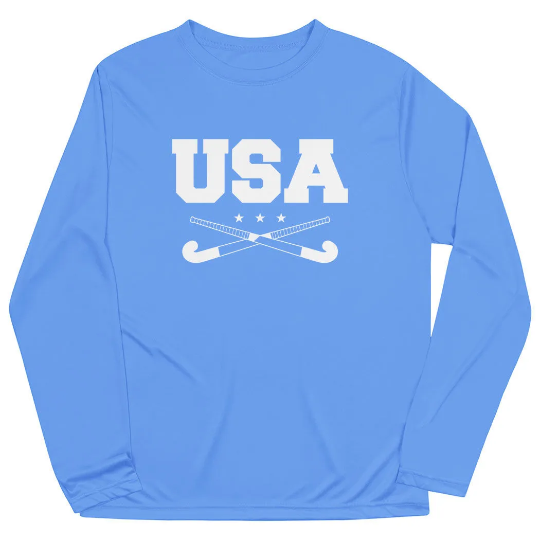Field Hockey Long Sleeve Performance Tee - USA 