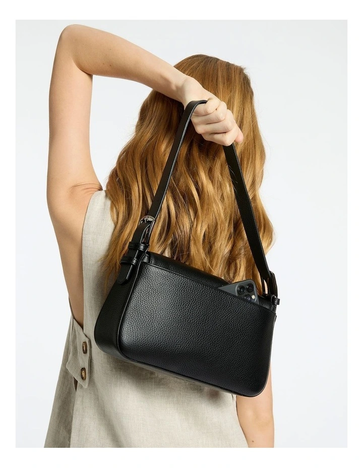 Figure You Out Shoulder Bag in Black