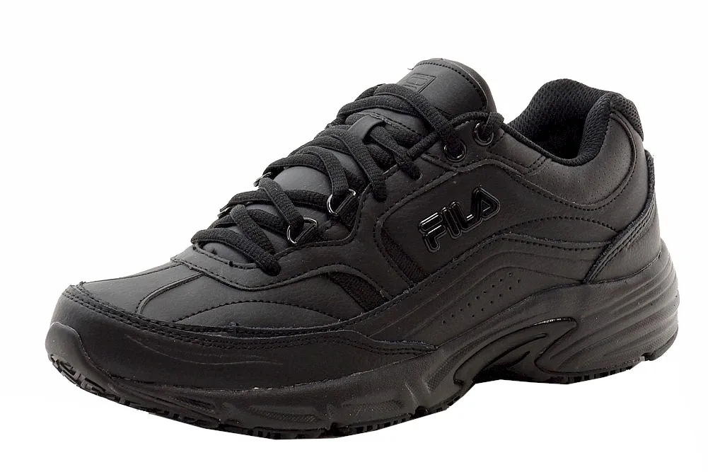 Fila Men's Memory Workshift Sneakers Slip Resistant Trainers Black Sz: 13