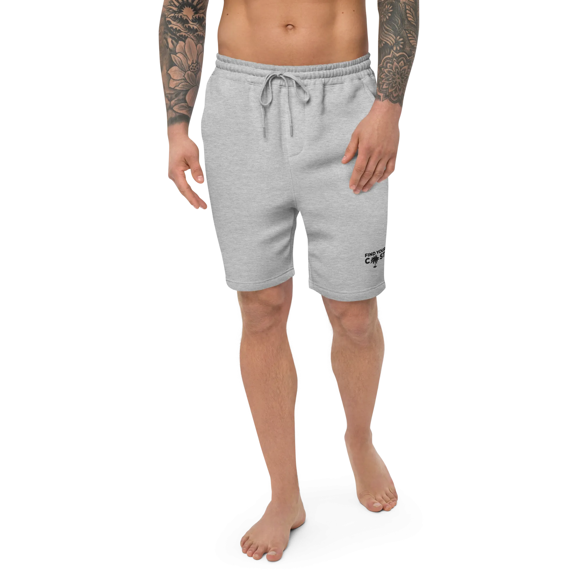 Find Your Coast Embroidered Casual Fleece Shorts