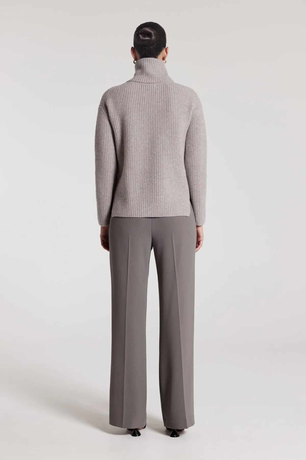 Fisherman Rib Jumper - Mushroom