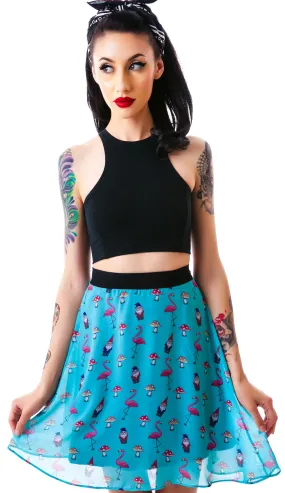 Flamingo Apron Skirt-