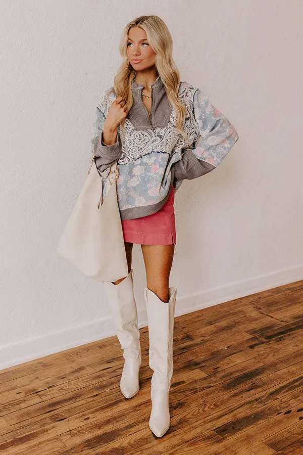 Floral Dreams Color Block Pullover