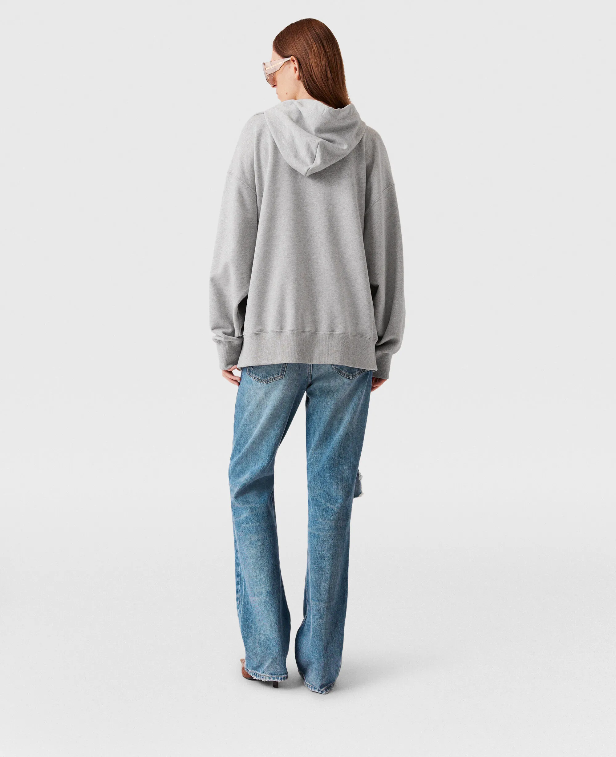 Floral Embroidered Logo Hoodie