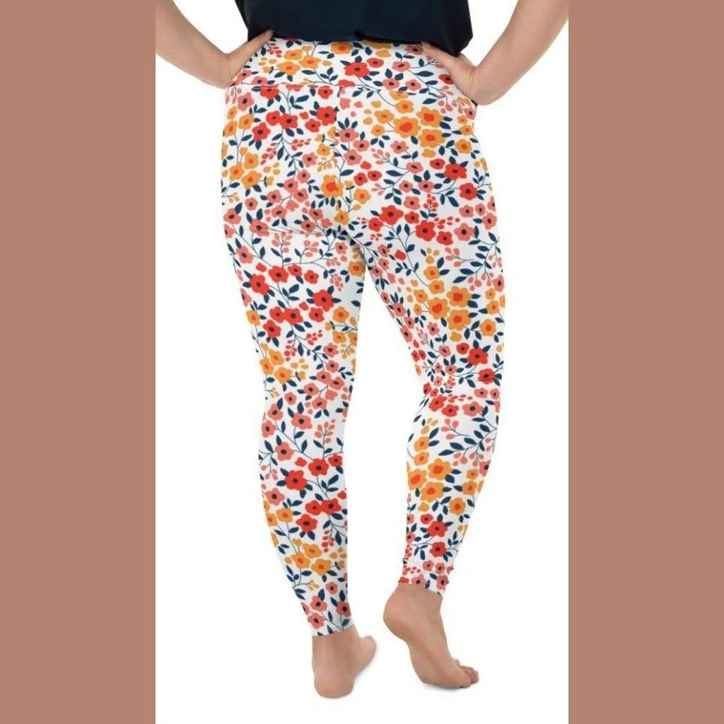 Floral Warmth Plus Size Leggings