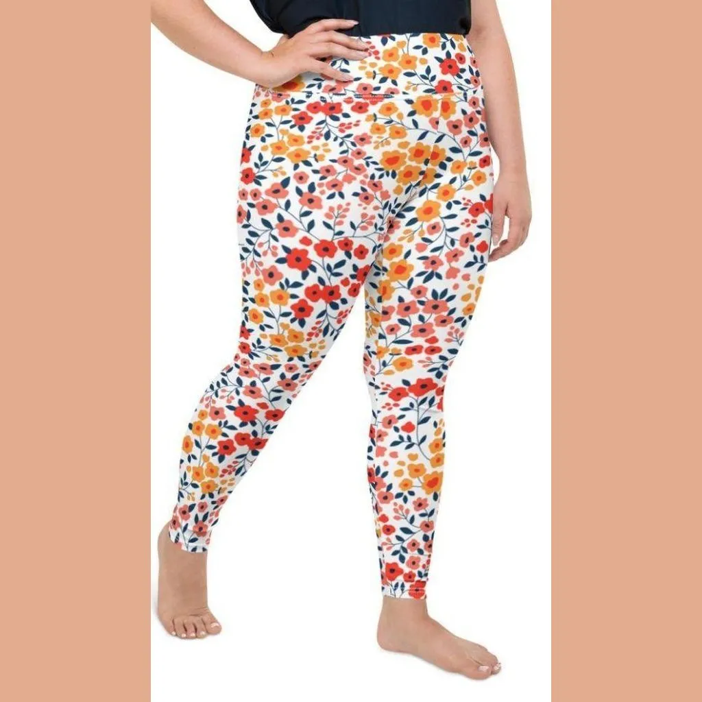 Floral Warmth Plus Size Leggings