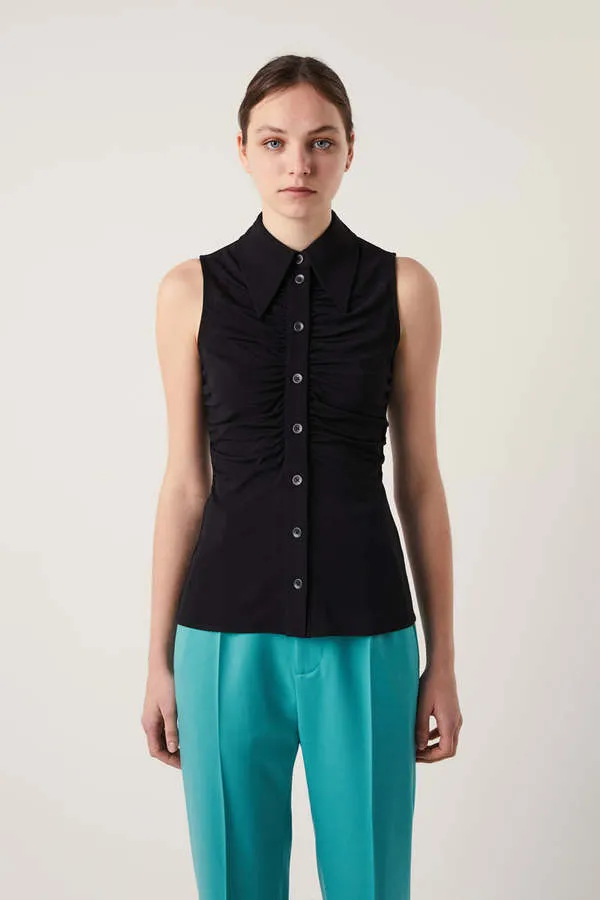 Florence Sleeveless Top - Black