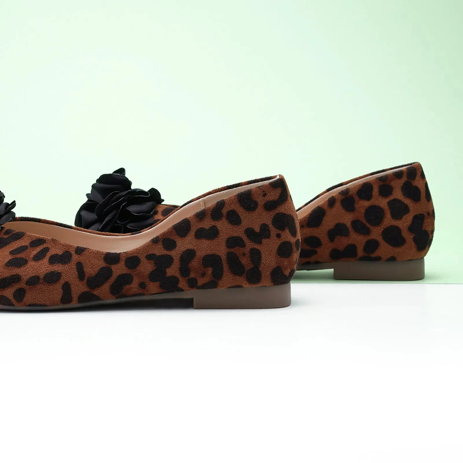 Flower Ballerina Flats (Eva) Leopard