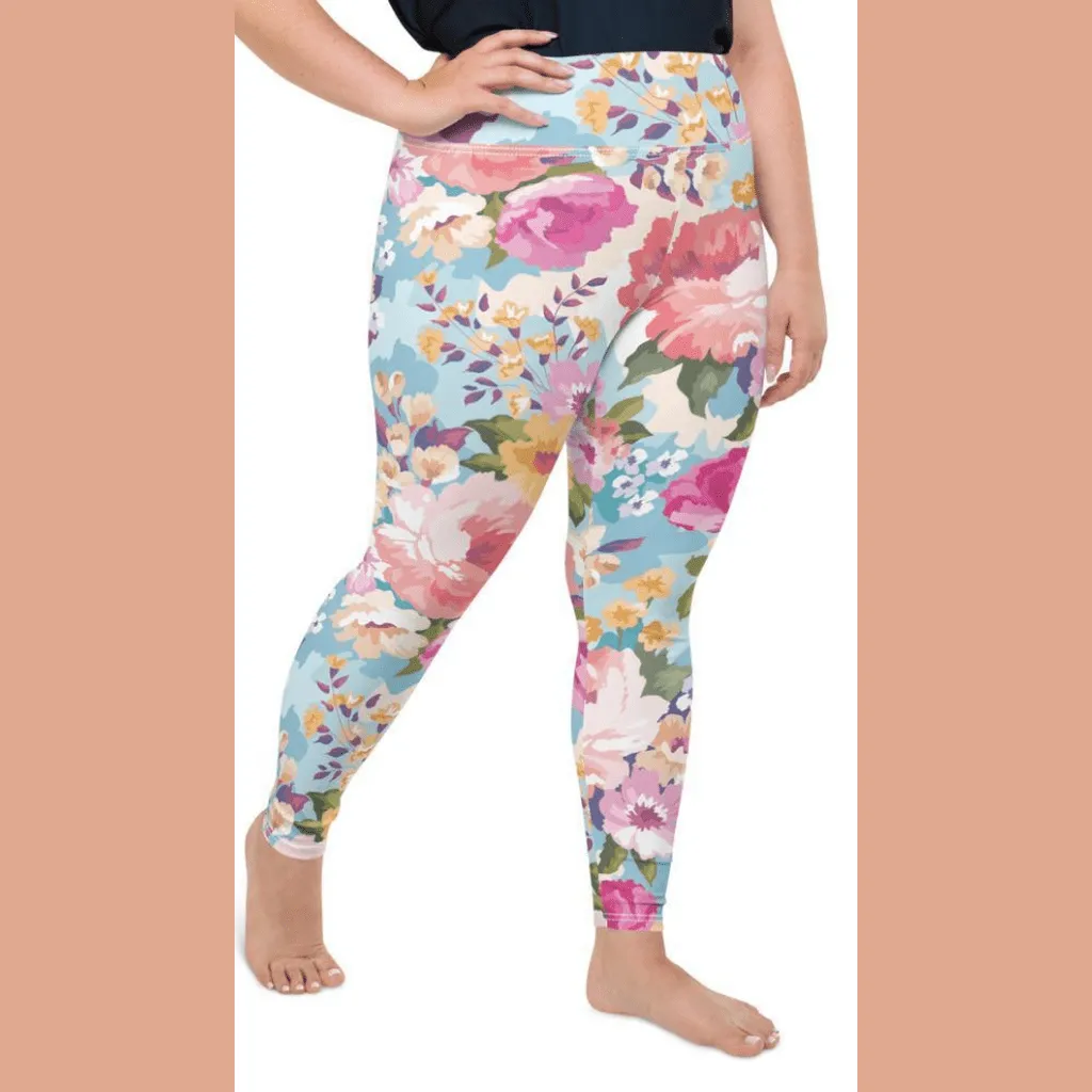 Flower Power Plus Size Leggings