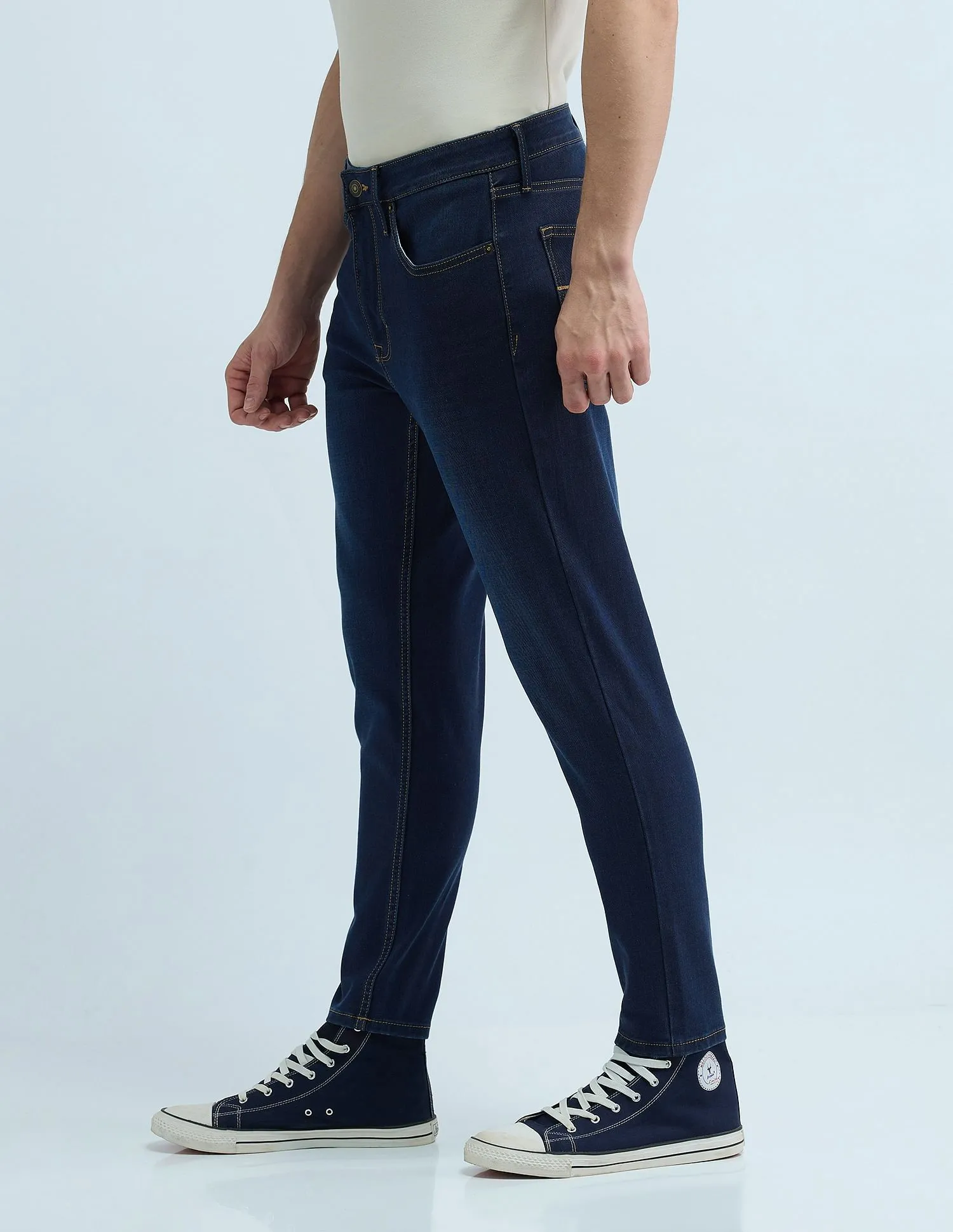 Flying Machine Mankle Relaxed Tapered Drop Crotch Jeans