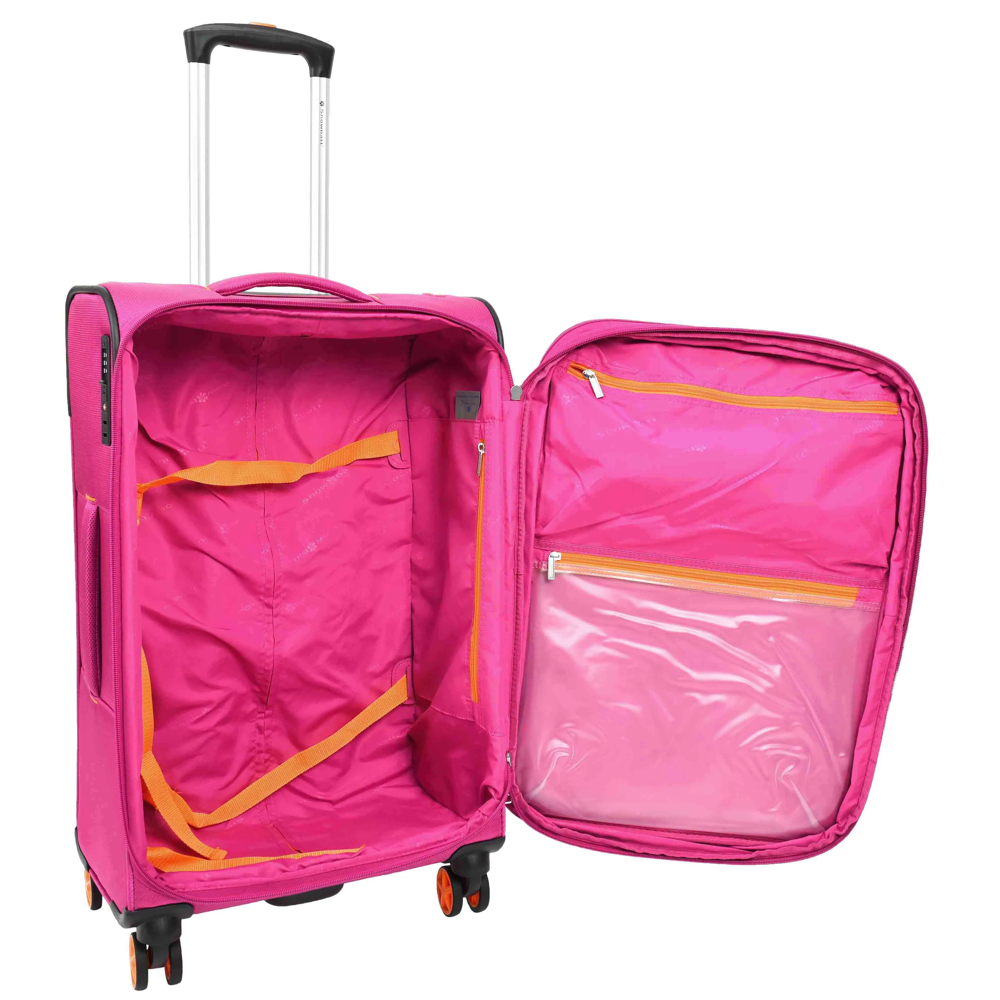 Four Wheel Suitcase Lightweight Expandable Quito Pink