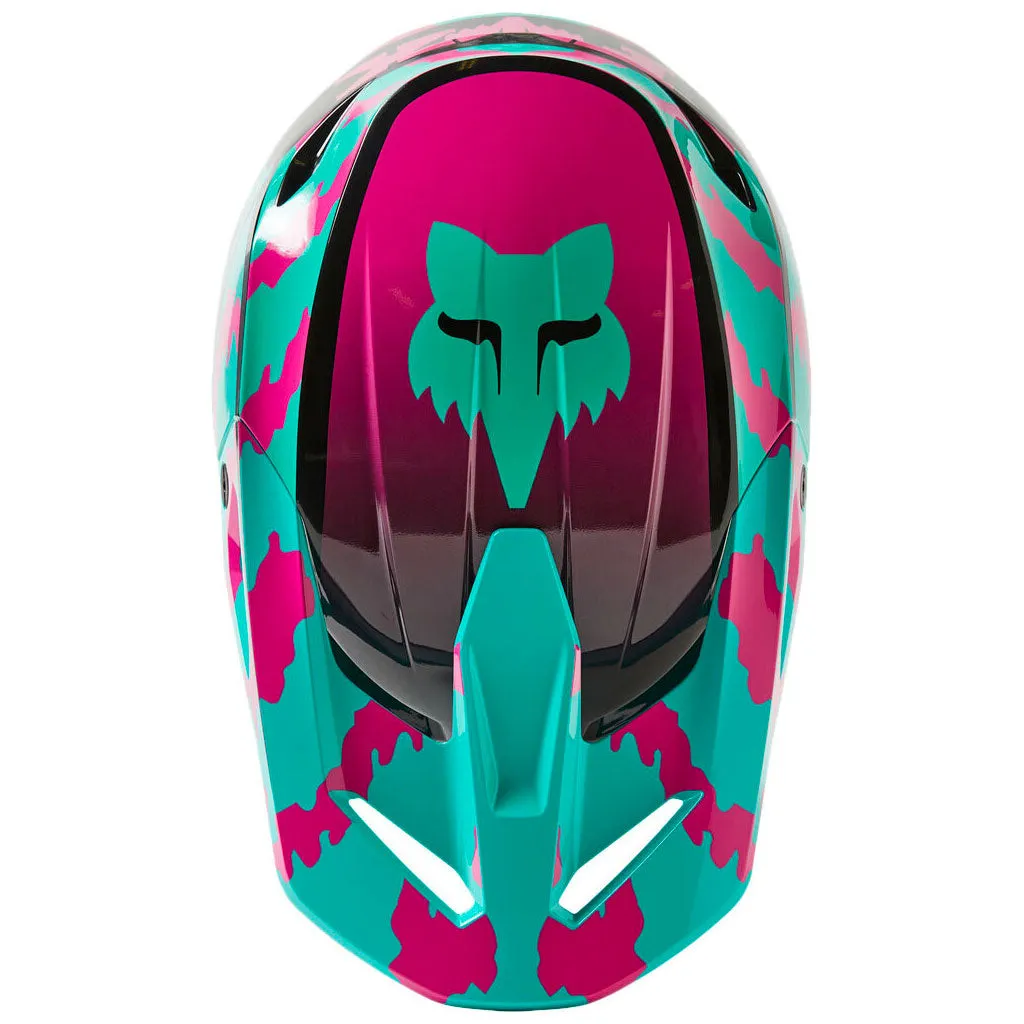 Fox - V1 Nuklr Teal Helmet