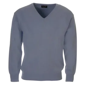 Franco Ponti V Neck Pullover in Sky