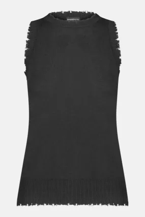 Frayed Tank Black