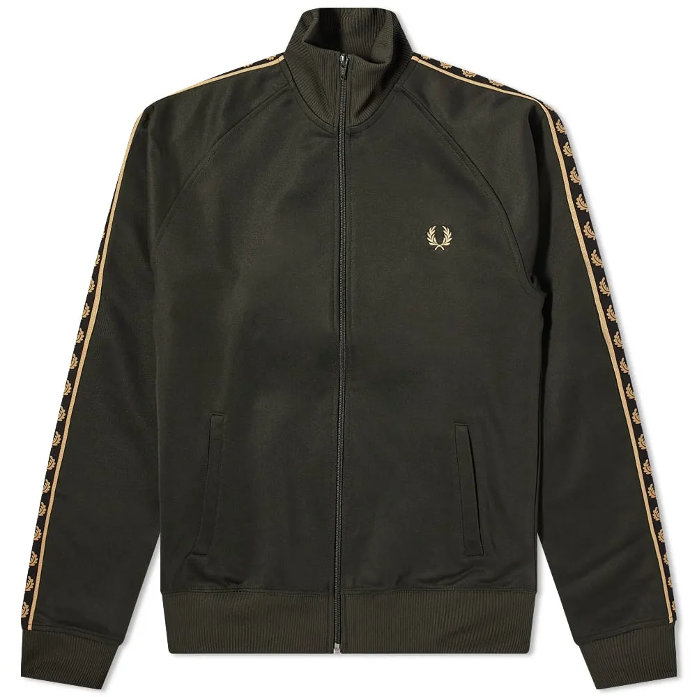 Fred Perry Gold Tape Track JacketHunting Green