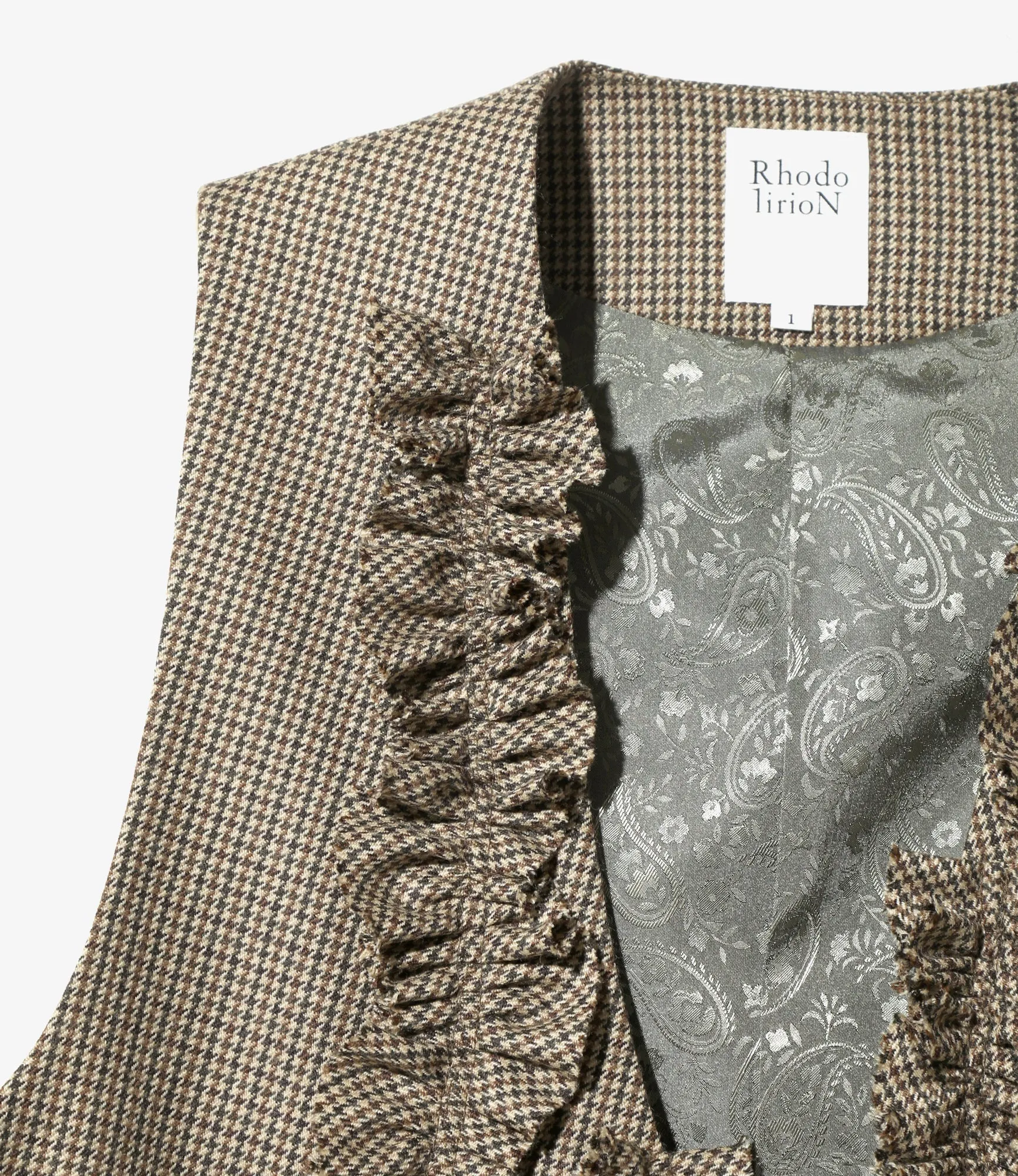 Frill Vest – Houndstooth