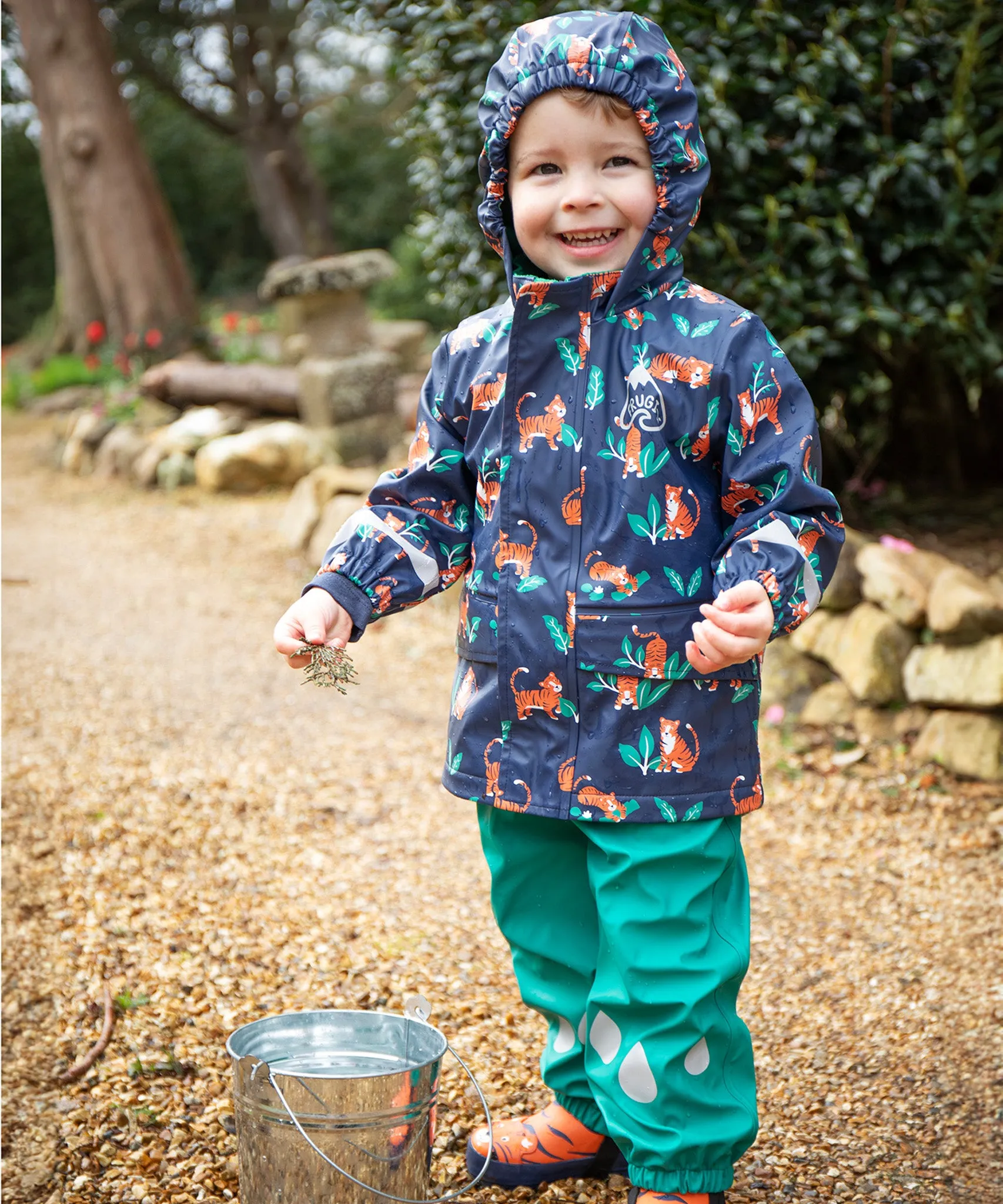 Frugi Puddle Buster Trousers - Iguana