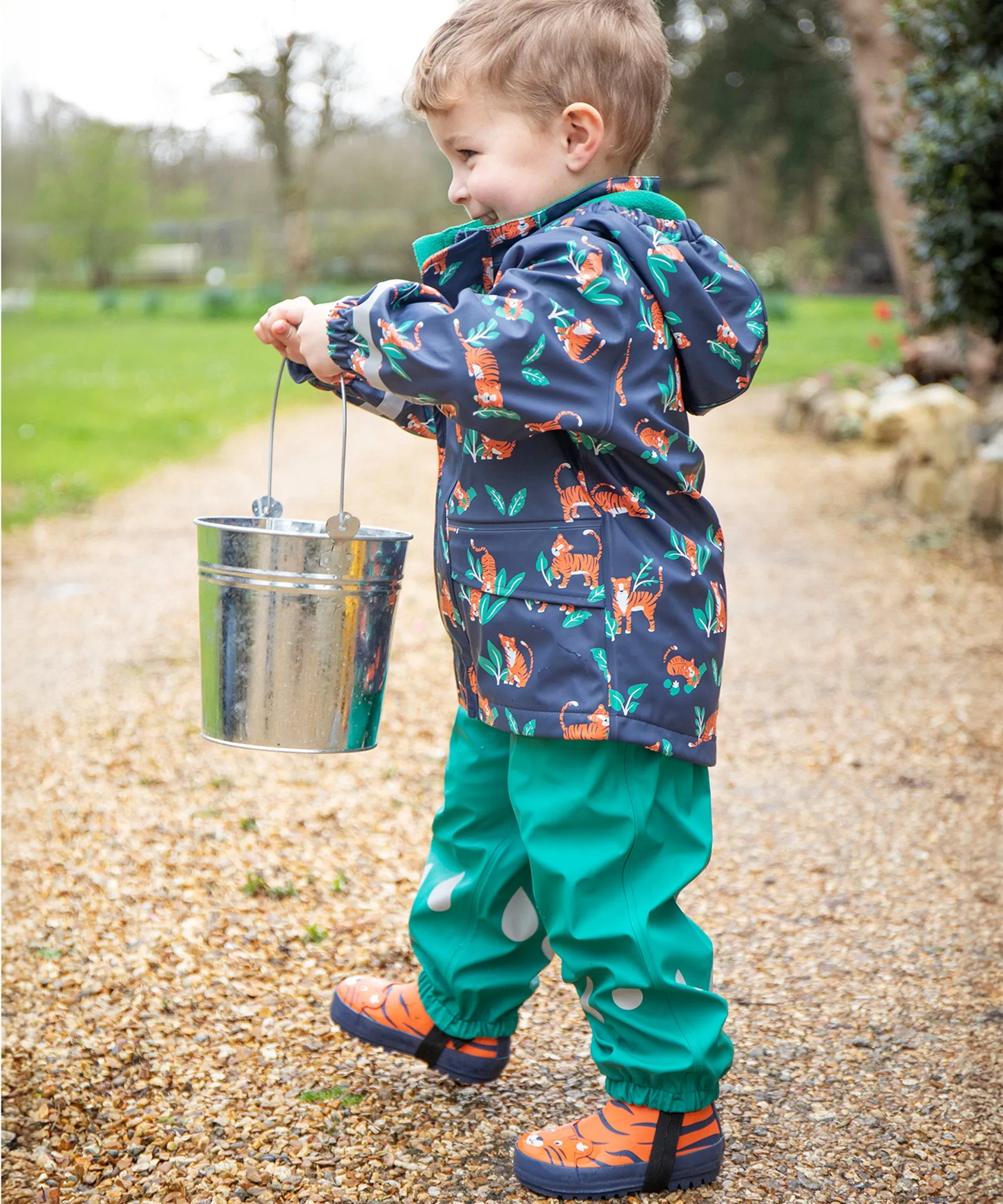 Frugi Puddle Buster Trousers - Iguana