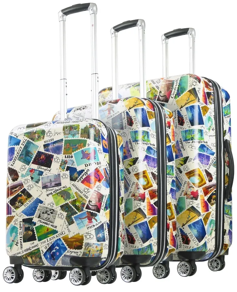 Ful Disney 100 Years Stamps 3-Piece Luggage Set 