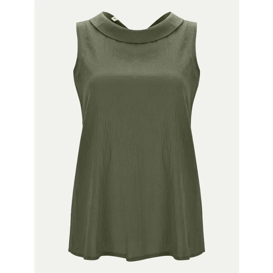 Full Size Round Neck Sleeveless Top