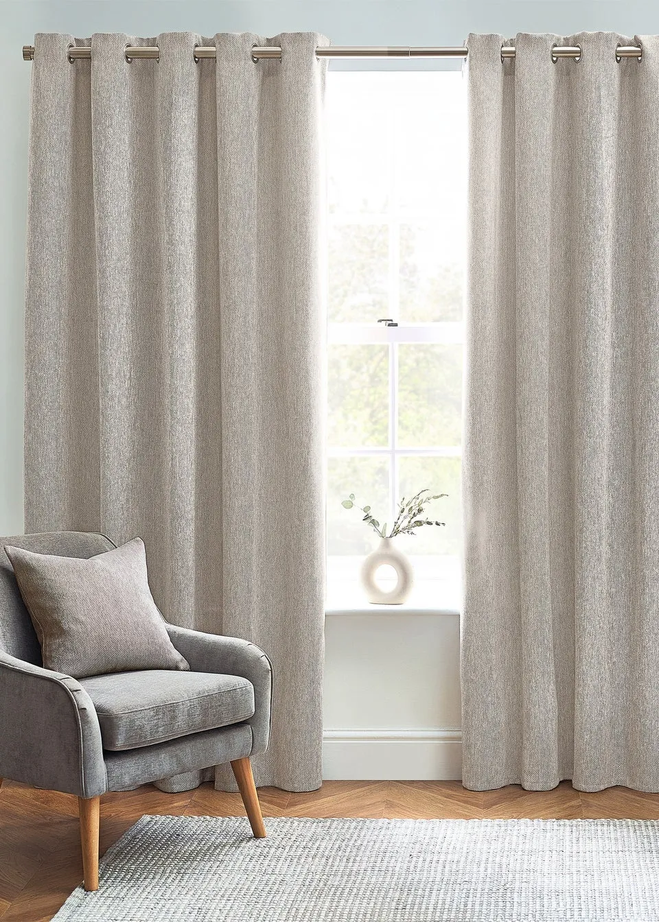 furn. Cara Woven Eyelet Curtains
