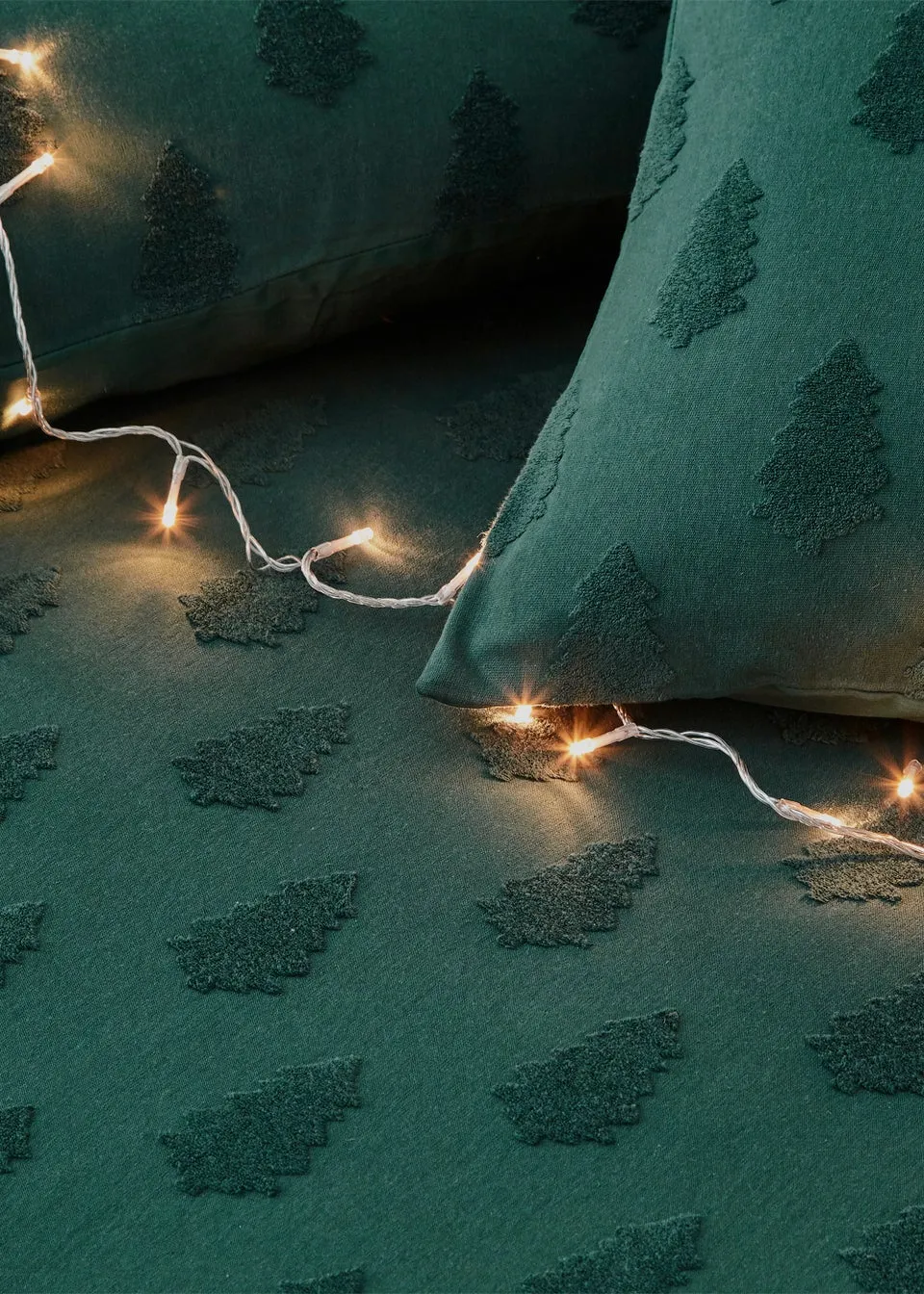 furn. Tufted Tree 100% Cotton Duvet Cover Set