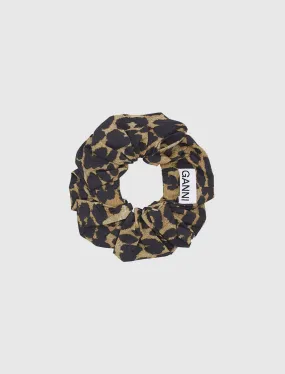 GANNI COTTON SCRUNCHIE   BROWN