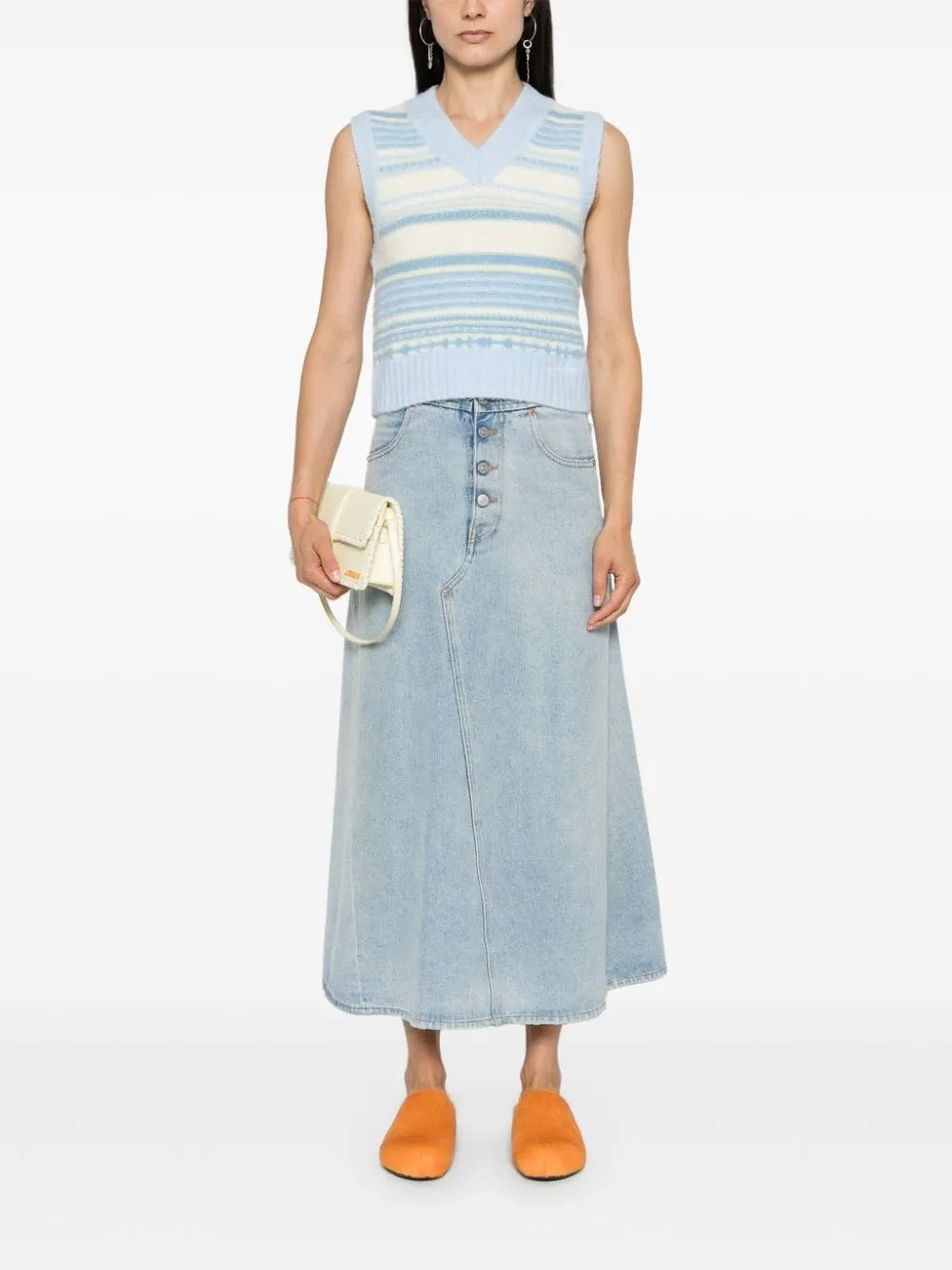 GANNI    Ganni Striped Wool Vest