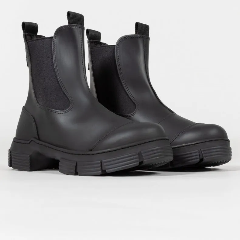 GANNI Recycled Rubber City Boot (Black)