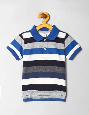 GAP Baby Blue Striped Polo Shirt