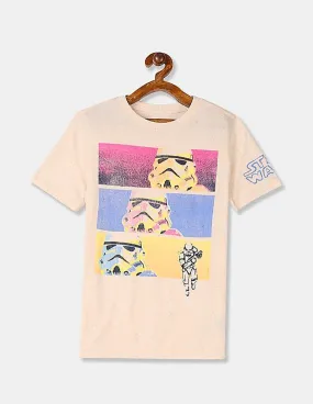 GAP Boys Beige Star Wars Graphic Crew Neck T-Shirt