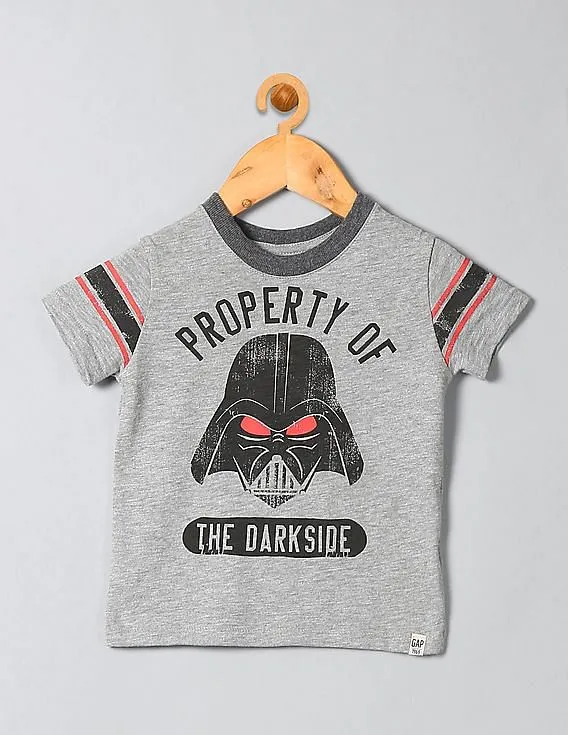 GAP Boys Grey Star Wars™ Graphic Football Slub Tee