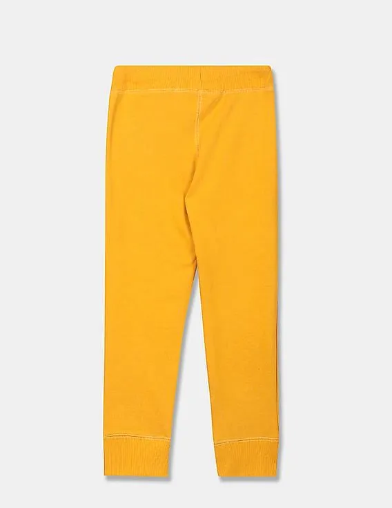 GAP Boys Yellow Knit Logo Joggers