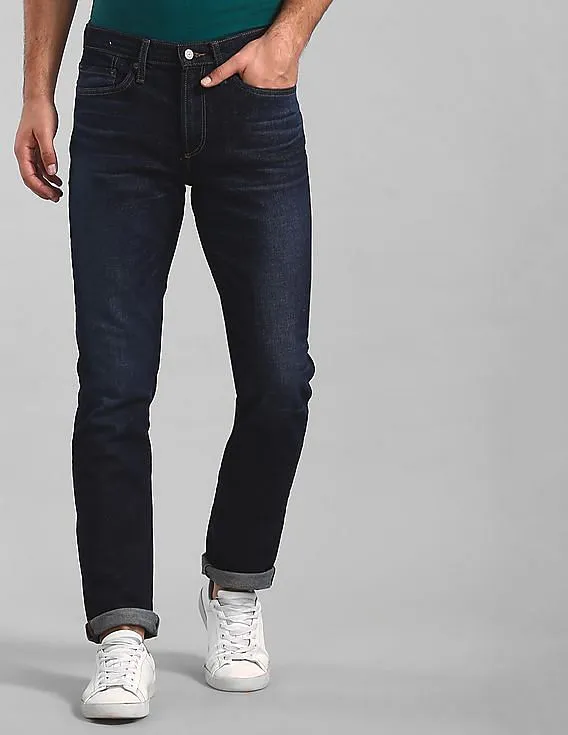 GAP Men Blue Slim Fit Stone Wash Jeans
