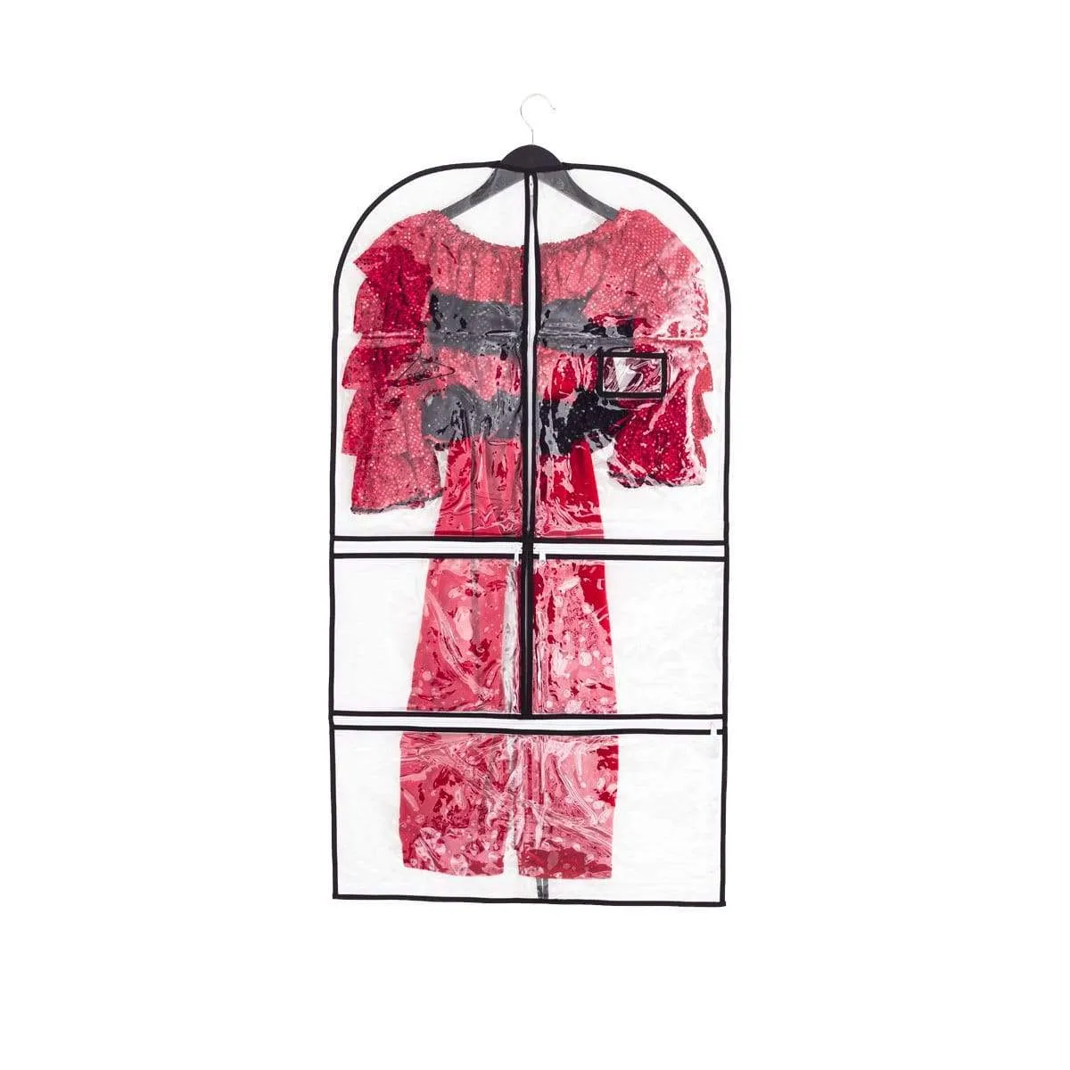 Garment Bag - Full Clear - Black Long