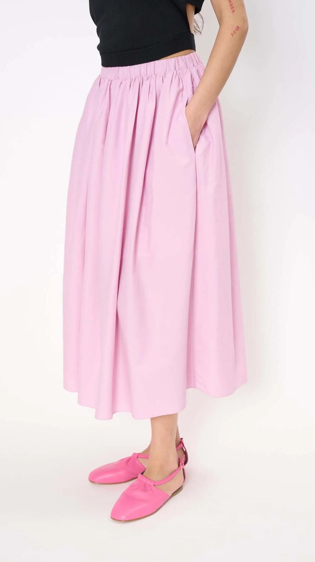 Gathered Skirt - Blush Pink