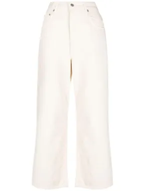 Gaucho wide-leg cotton jeans