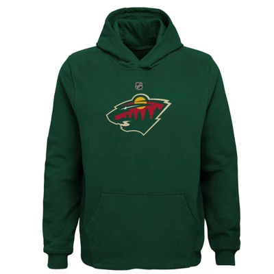 Genuine Stuff Kids' Minnesota Wild Primary Logo Hoodie