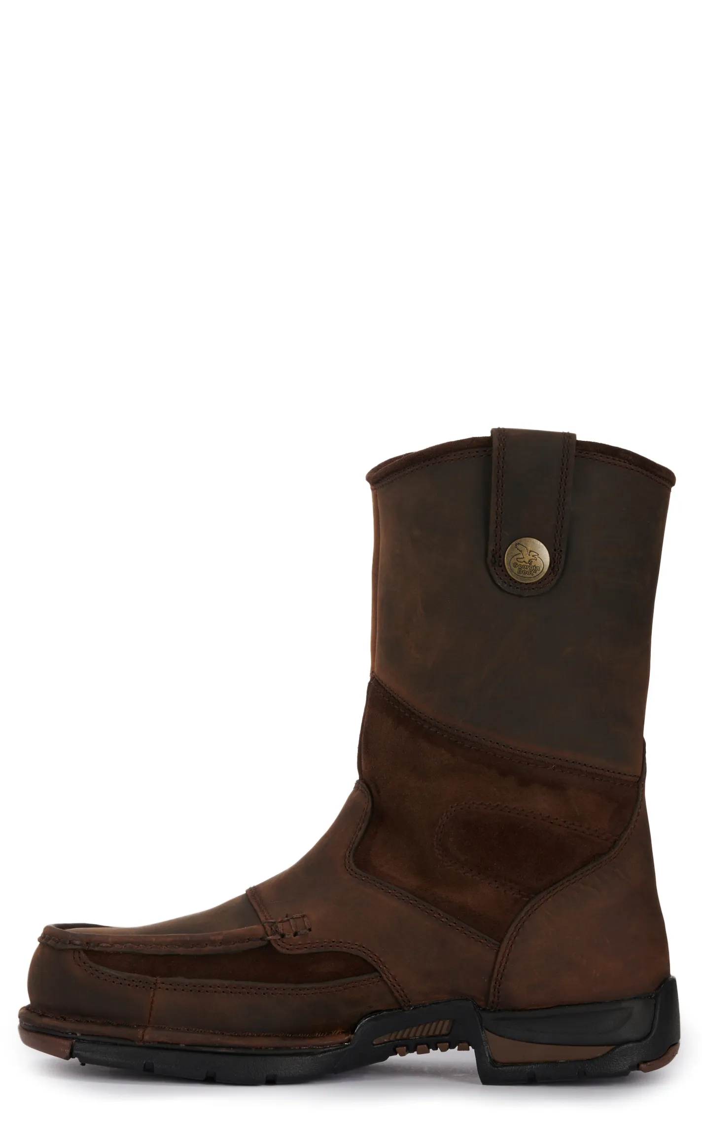 Georgia Men's Athens Brown Waterproof Wellington Moc Toe Work Boot