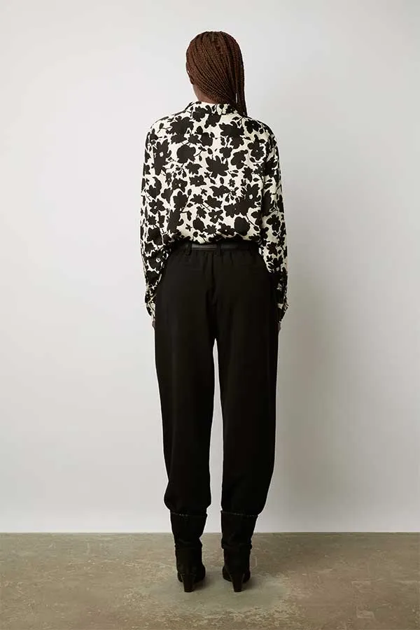 Gerard Darel ELLYES ELASTICATED BACK 7/8 CARROT TROUSERS